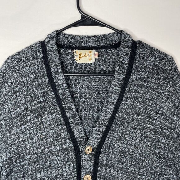 VTG Barclay Wool Women Cardigan Knit Size M Varsity Old Money Preppy Academia - Picture 5 of 9